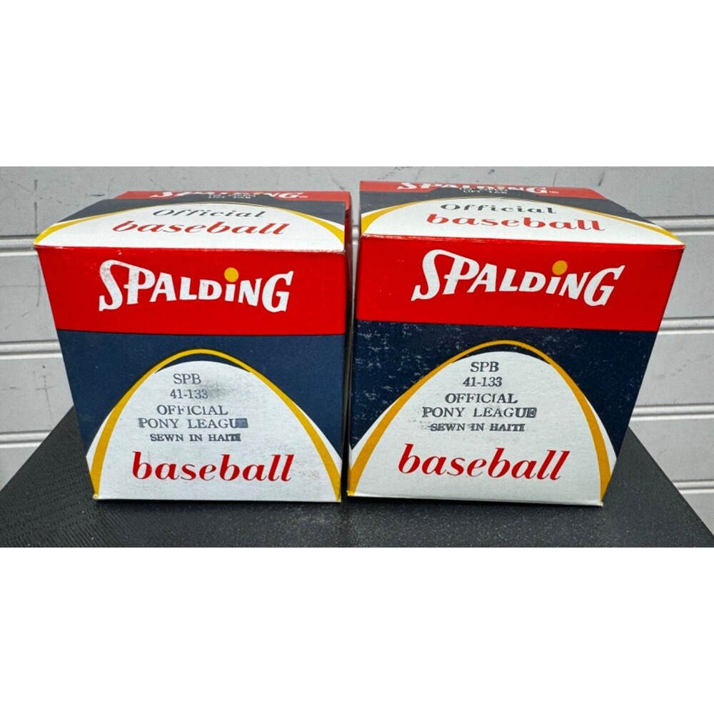 lot of 2 Vintage Spalding Official Pony League Baseballs 41-133 new Sealed Boxes